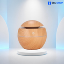 Mini Umidificador de Ambiente 130 mL com LED e Acabamento Amadeirado