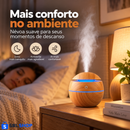 Mini Umidificador de Ambiente 130 mL com LED e Acabamento Amadeirado