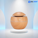 Mini Umidificador de Ambiente 130 mL com LED e Acabamento Amadeirado