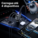 Carregador Veicular Toocki 105W com 2 Cabos USB-C Retráteis