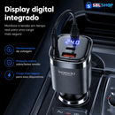 Carregador Veicular Toocki 105W com 2 Cabos USB-C Retráteis